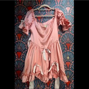 Pink Silk Pageant dress by Fashion Brand Company